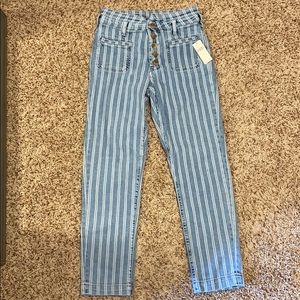 Anthropologie Pilcro Ankle Striped Jeans